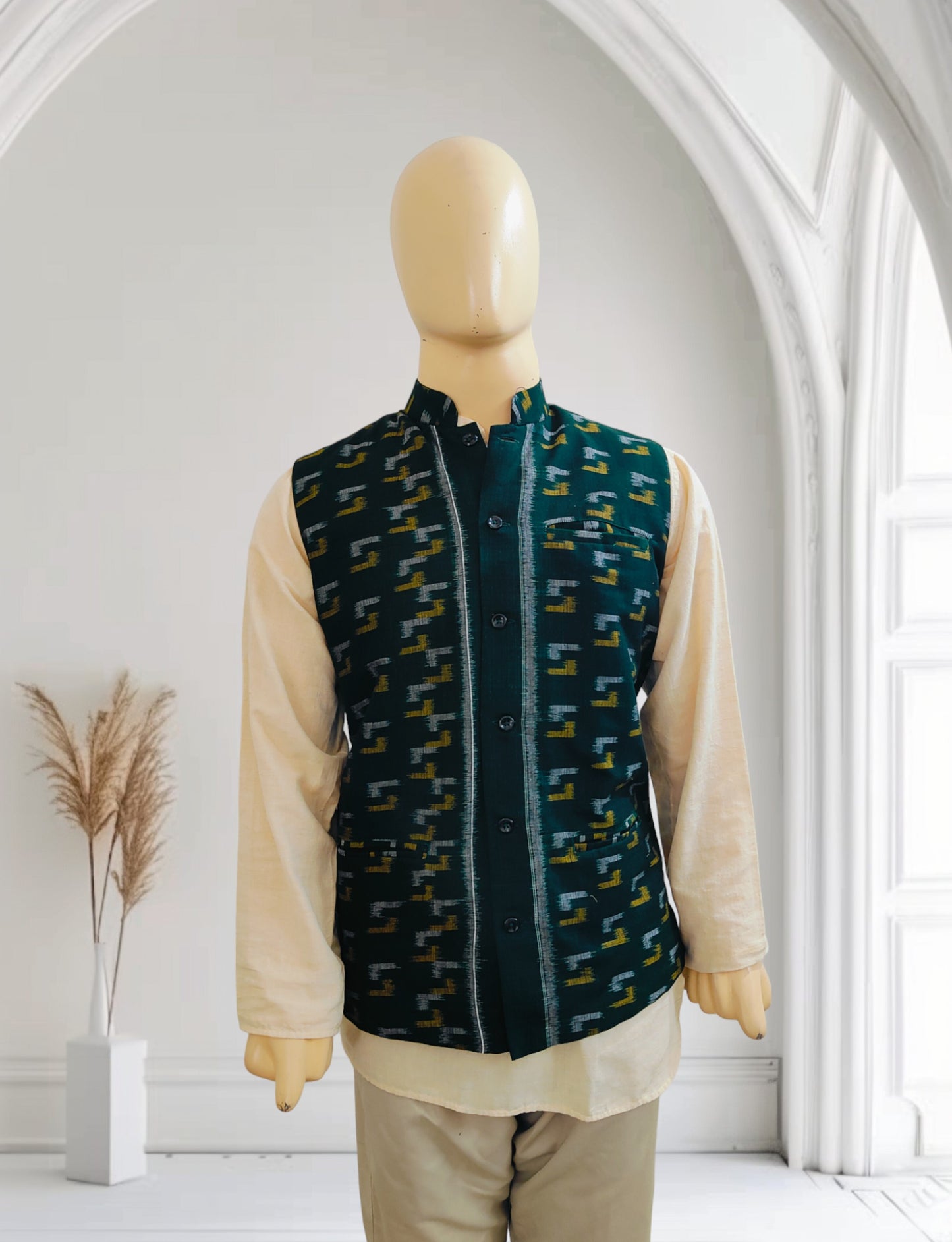 Mens Cotton Green Modi Jacket