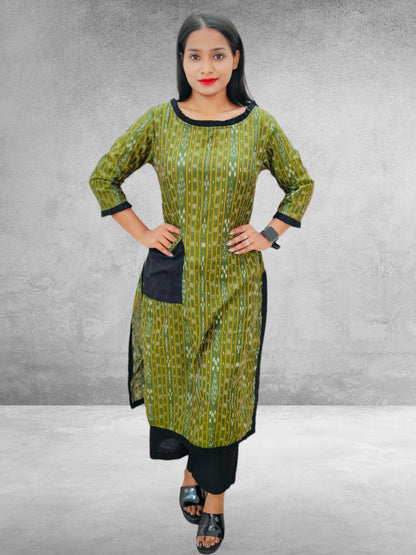 Handloom Stylish Kurta  Nd Plazzo Set