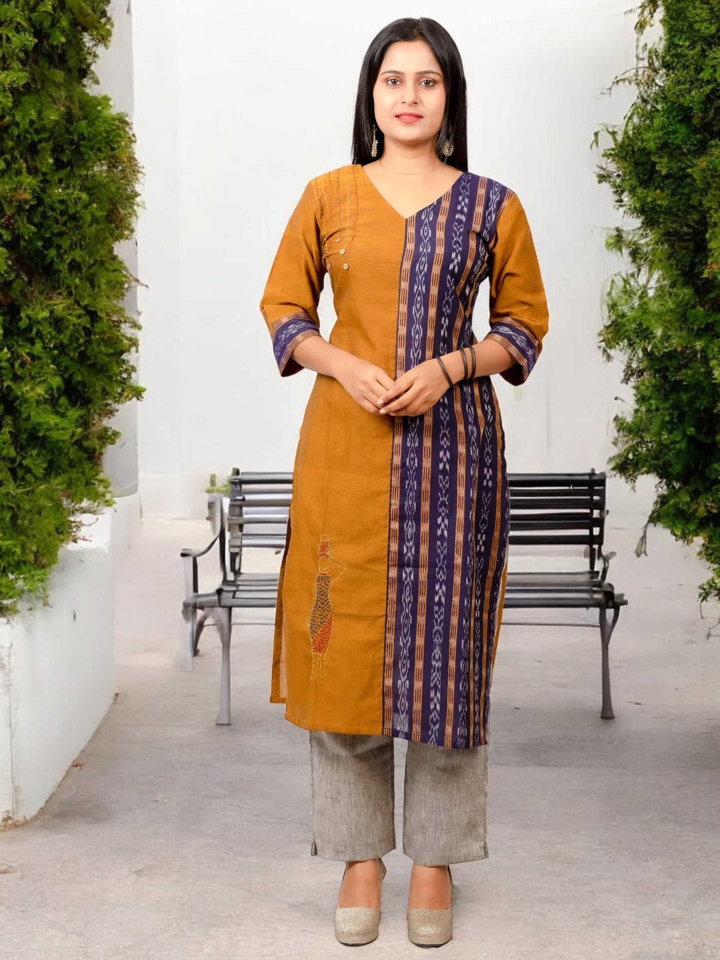 Kantha Stich Handloom Womens Kurta