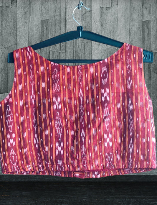 Handloom Maroon  Blouse