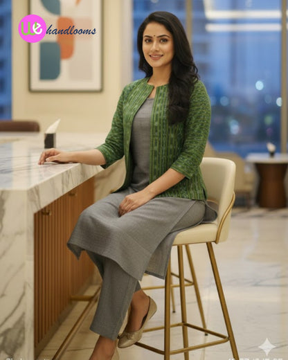 Handloom Green Jacket