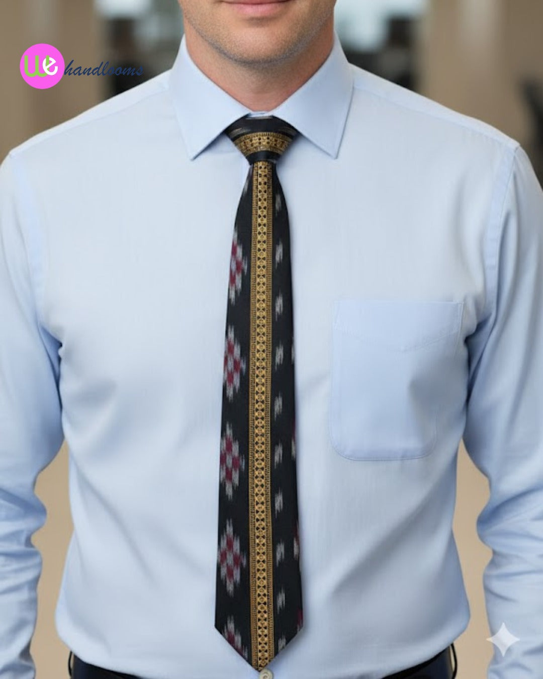 Handloom Men's Black Tie