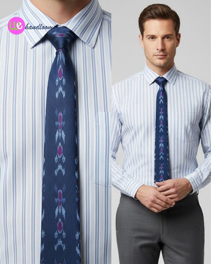 Handloom Men's Blue Tie
