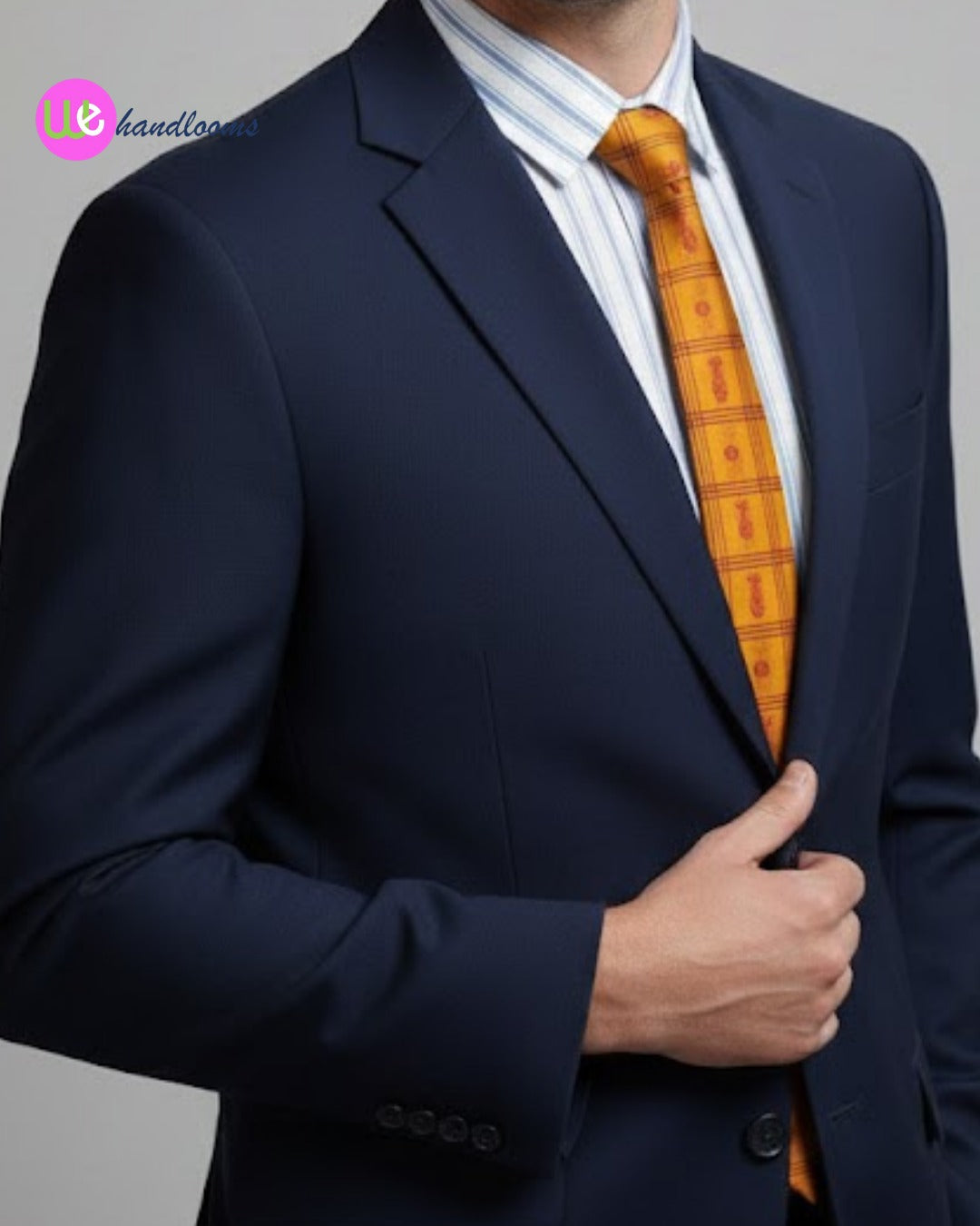 Handloom Men's Yellow Tie