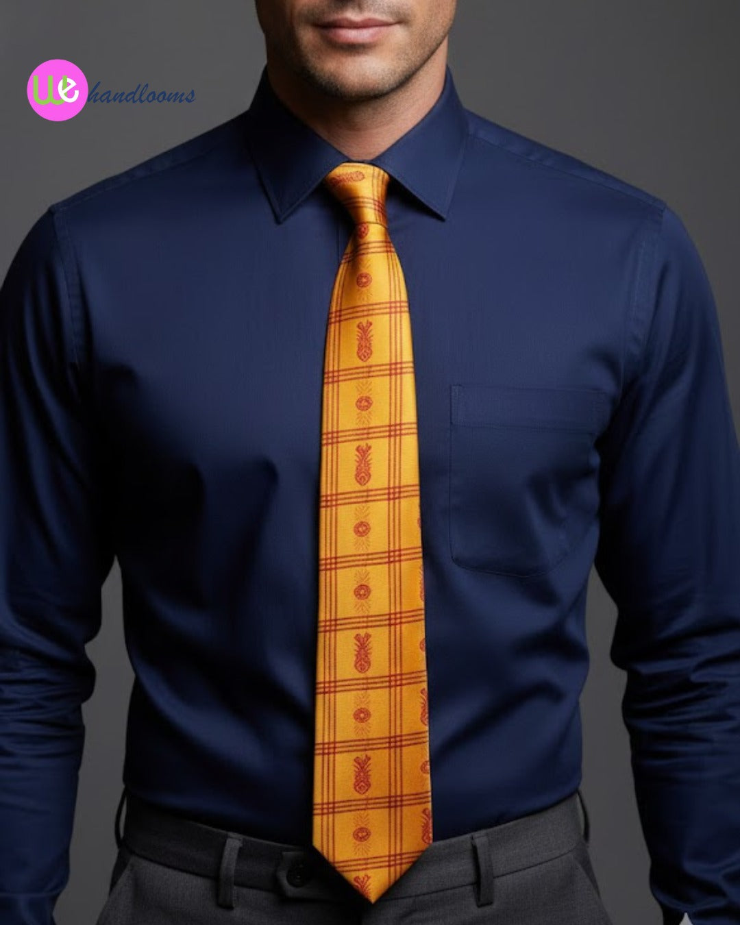Handloom Men's Yellow Tie