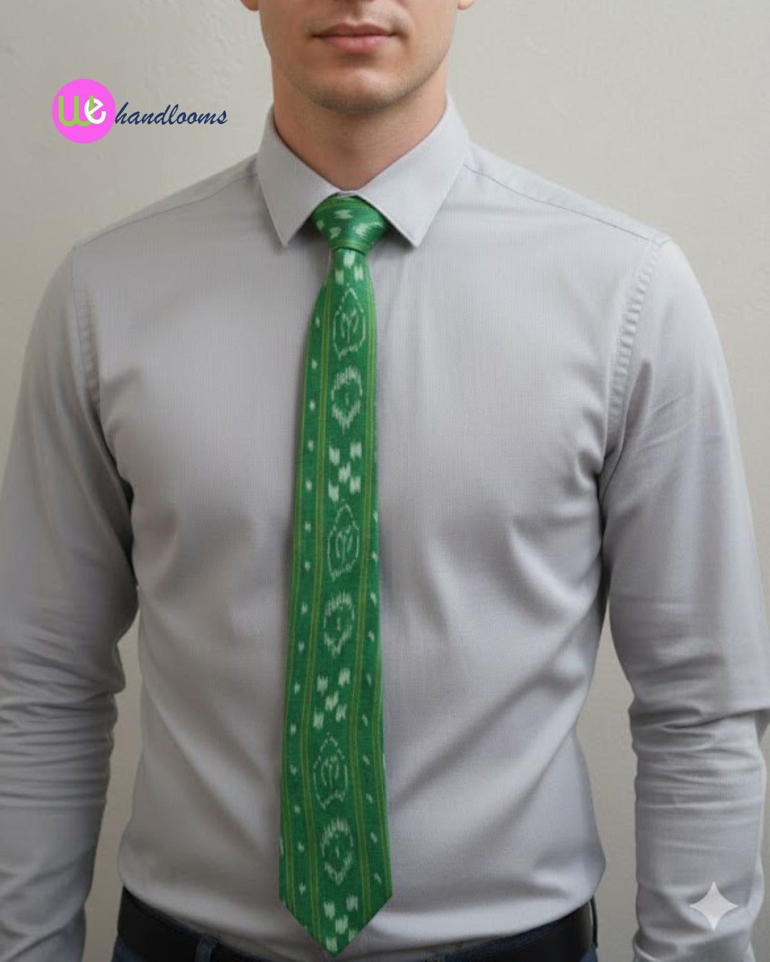 Handloom Men's Green Tie