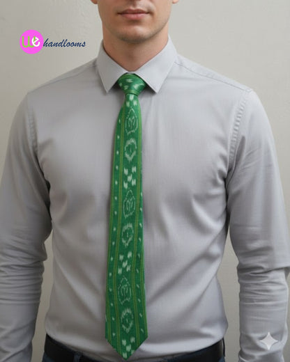 Handloom Men's Green Tie