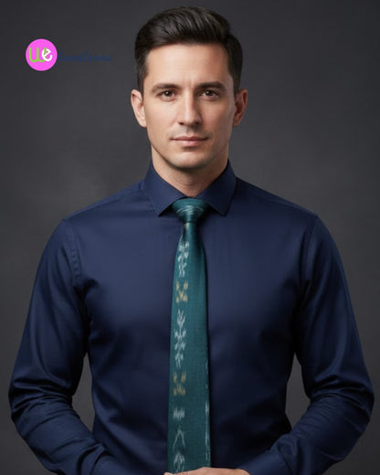 Handloom Men's Green Tie
