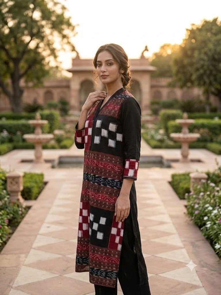 Handloom Passapali Kurta Set