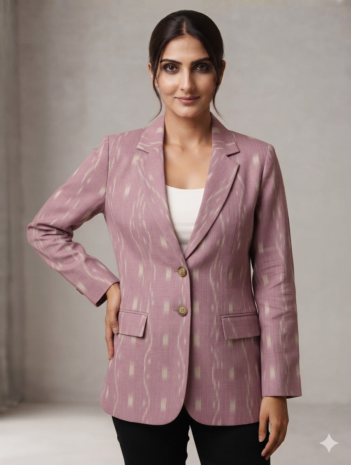 Handloom Womens Pink Blazer