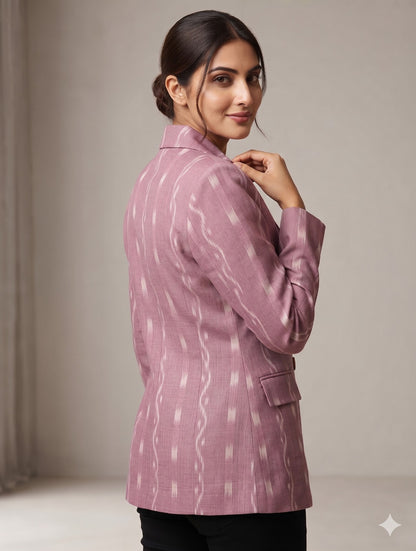 Handloom Womens Pink Blazer