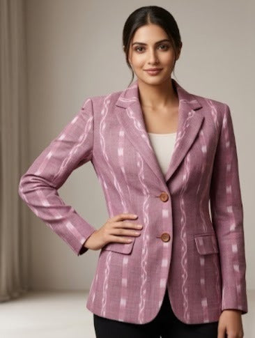 Handloom Womens Pink Blazer