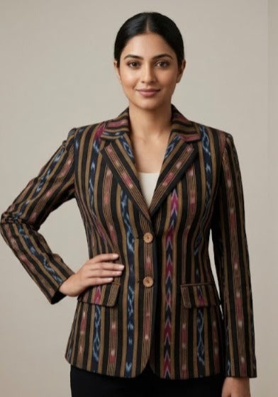 Handloom Womens Black Blazer