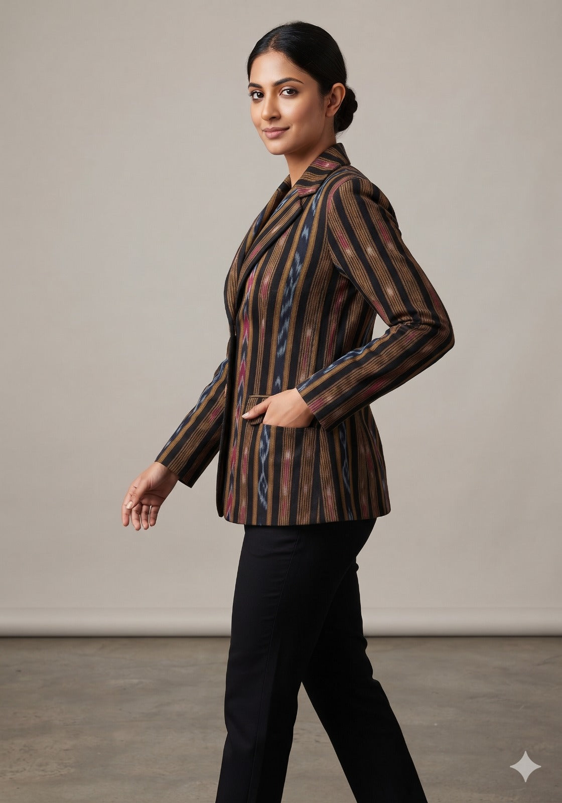 Handloom Womens Black Blazer