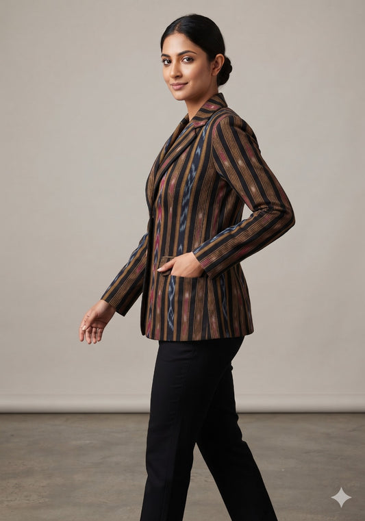 Handloom Womens Black Blazer