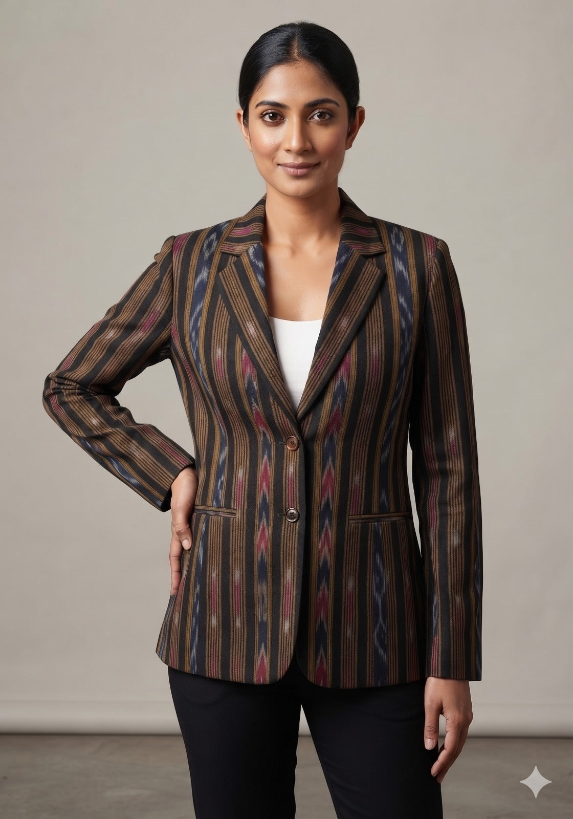 Handloom Womens Black Blazer