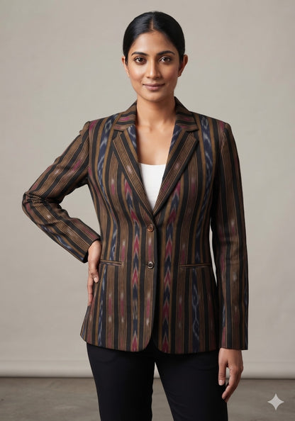 Handloom Womens Black Blazer