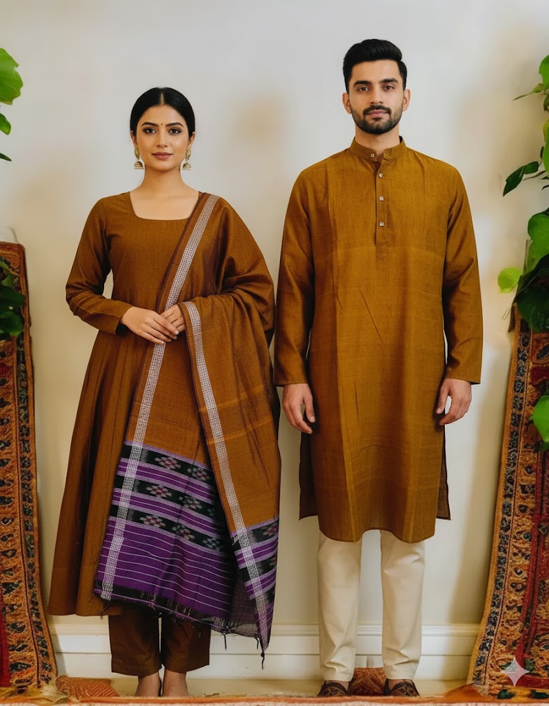 Twinning Cotton Mustard Dress