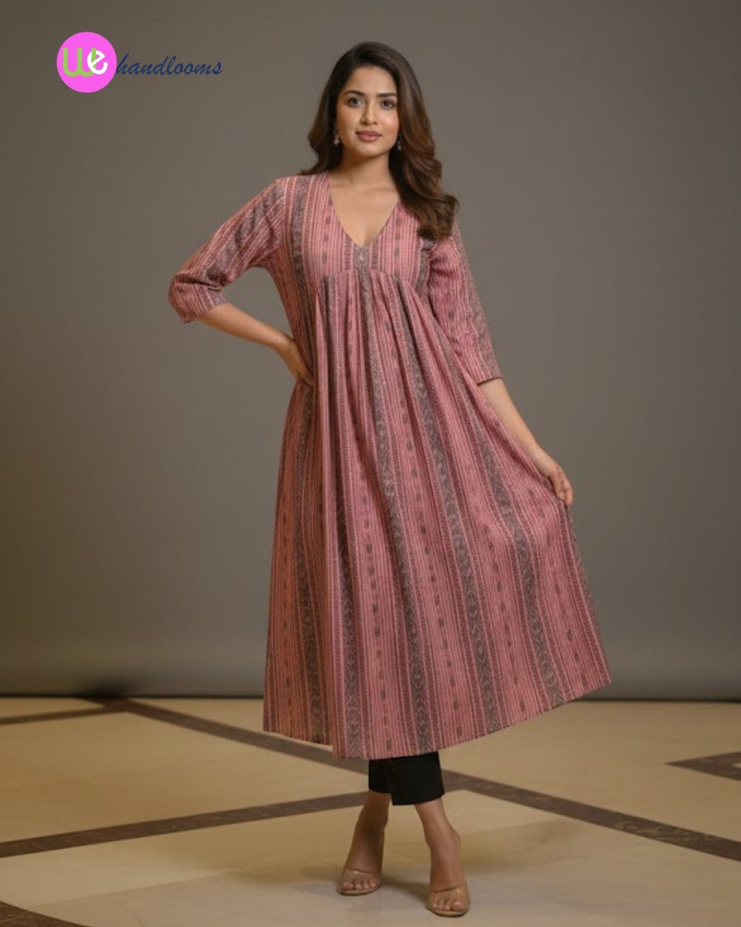 Handloom Stylish Cotton Pink Single Dress