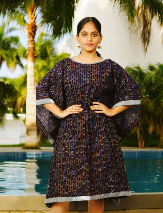 Handloom women Stylish Blue Kaftan