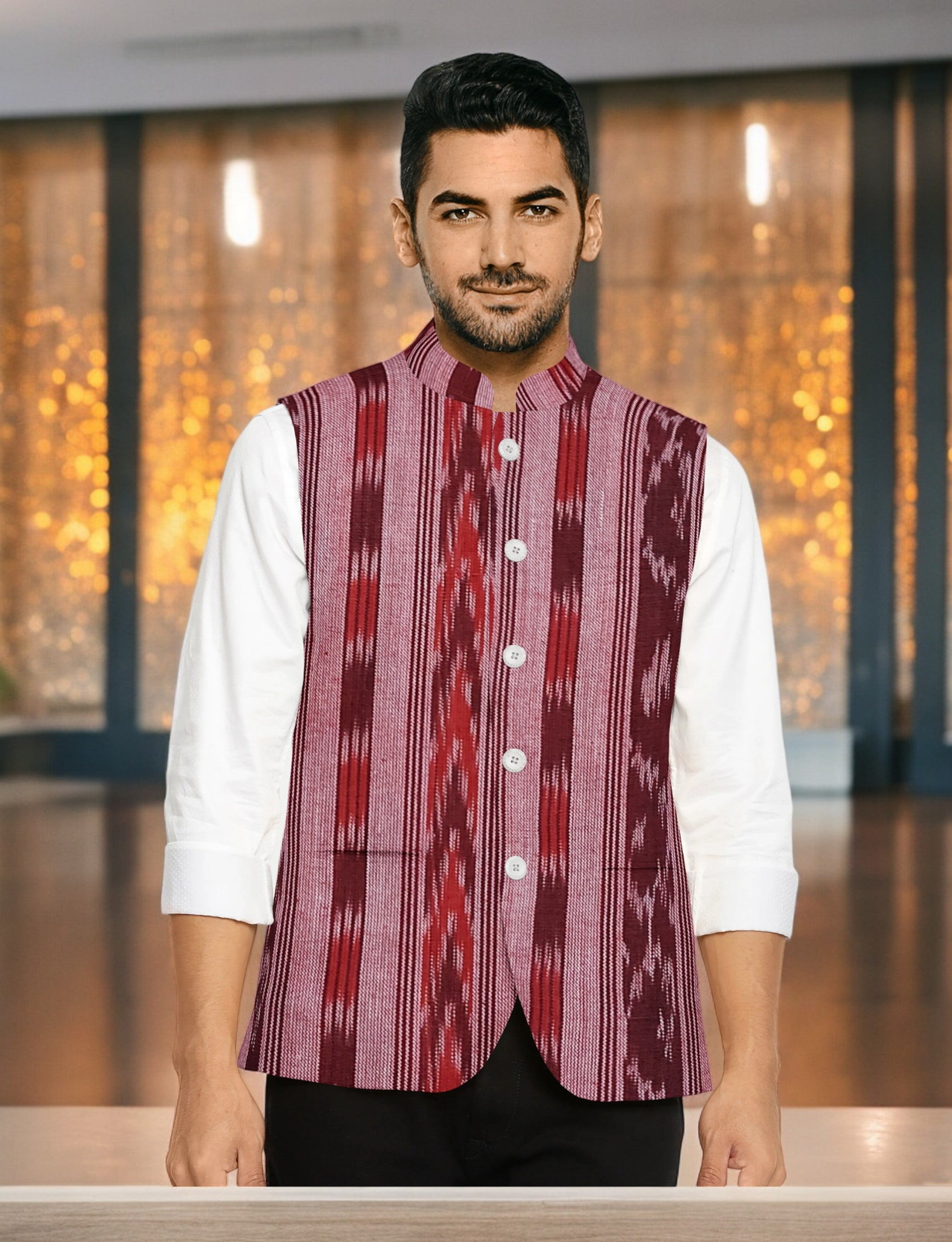 Modi Pattern Mens Cotton Modi Jacket – WeHandlooms