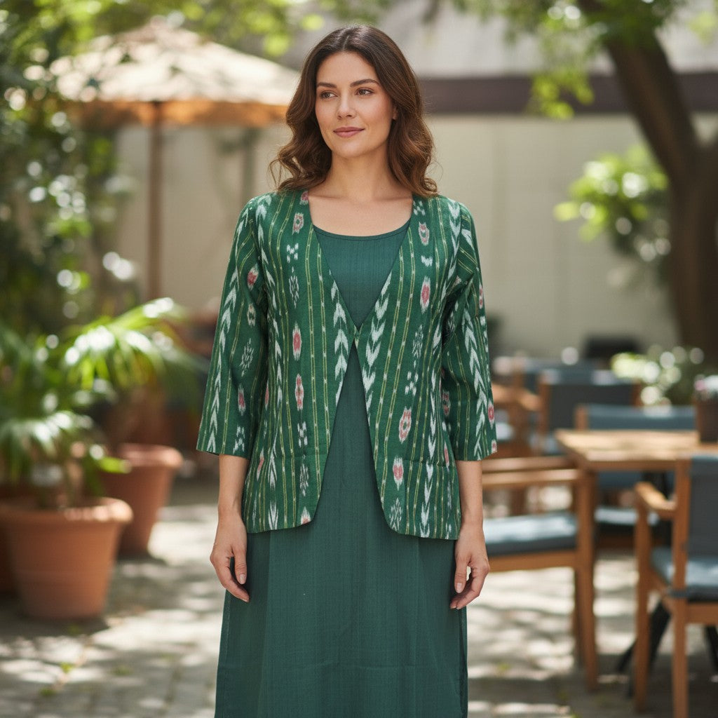 Hanadloom Kurta Pant & Jacket Set