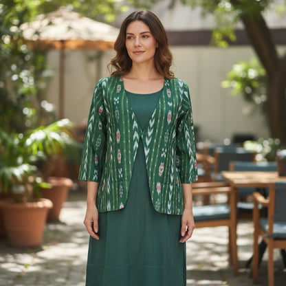 Hanadloom Kurta Pant & Jacket Set