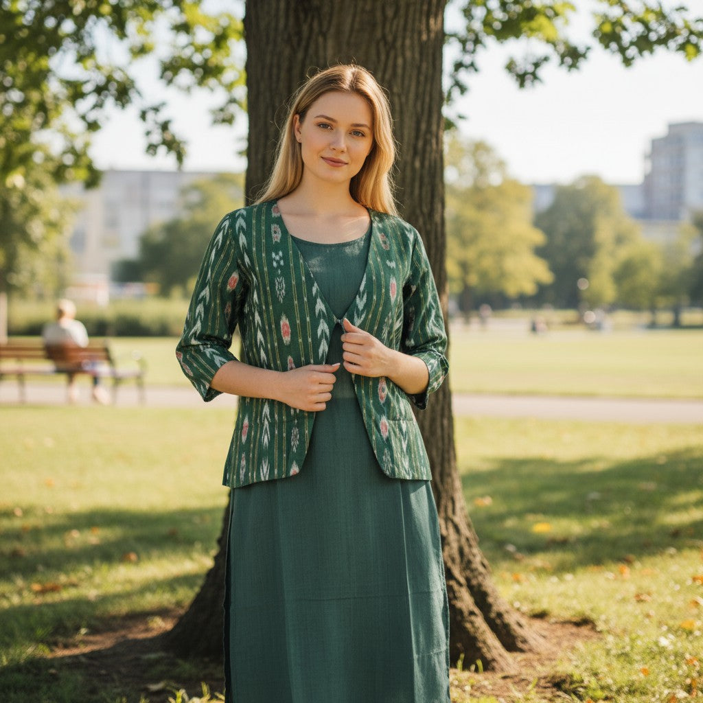 Hanadloom Kurta Pant & Jacket Set