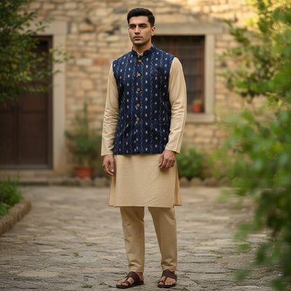 Handloom Men's Blue Modi Jacket