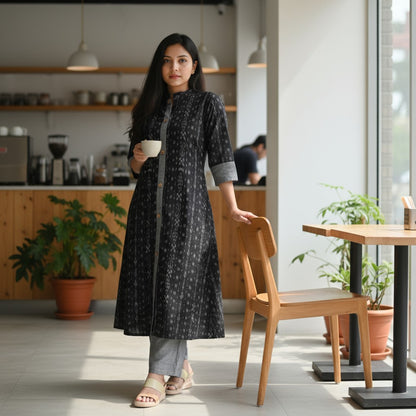 Handloom Women Stylish Stright Cut Kurta & pant Set