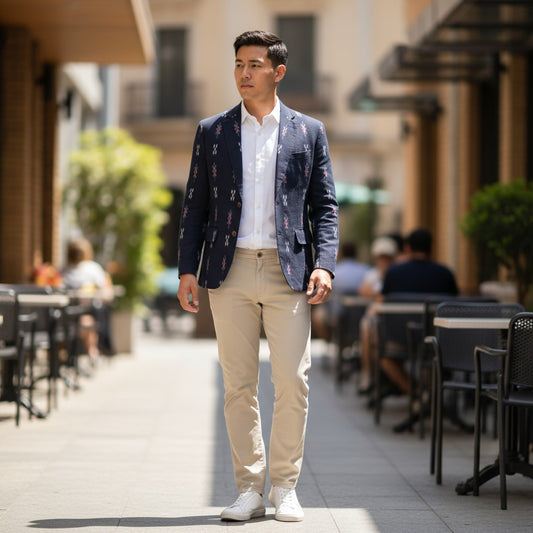 Handloom Men's Blue Blazer