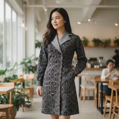 Handloom Stylish Coat Dress