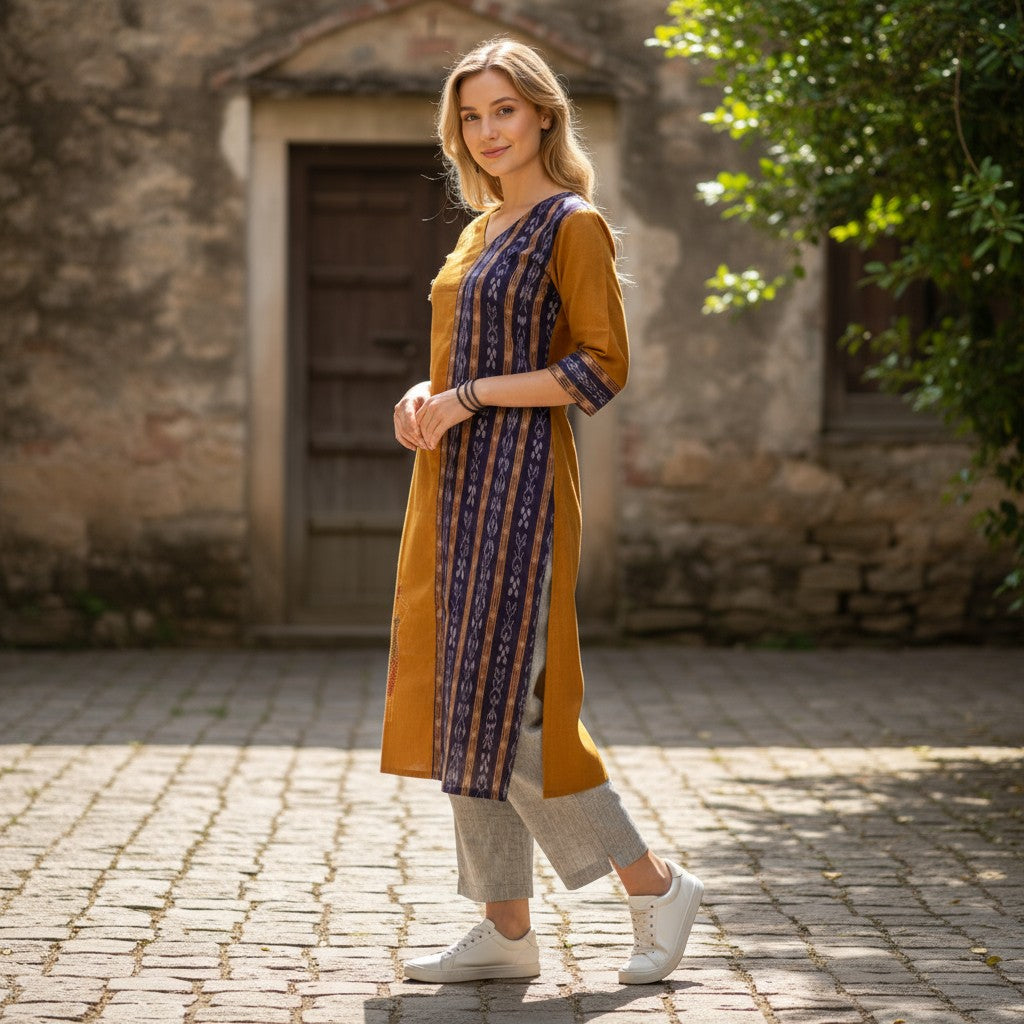 Kantha Stich Handloom Womens Kurta