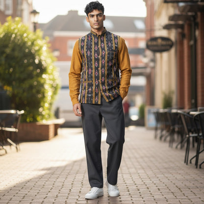 Men's Cotton Mustard Modi Jacket