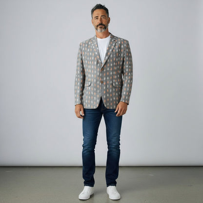 Handloom Men's Grey Blazer