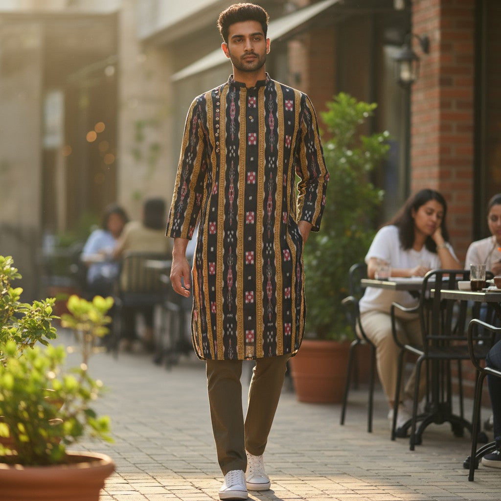 Handloom Mens Pasaapali Kurta