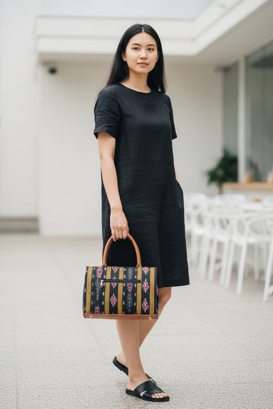 Handloom Black Handbag