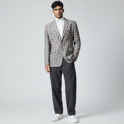 Handloom Men's Grey Blazer