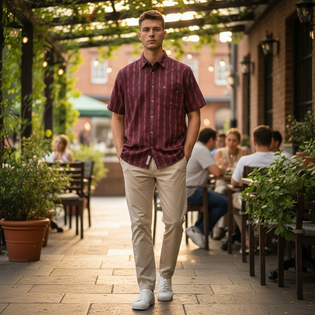 Handloom Men's Maroon Shirt